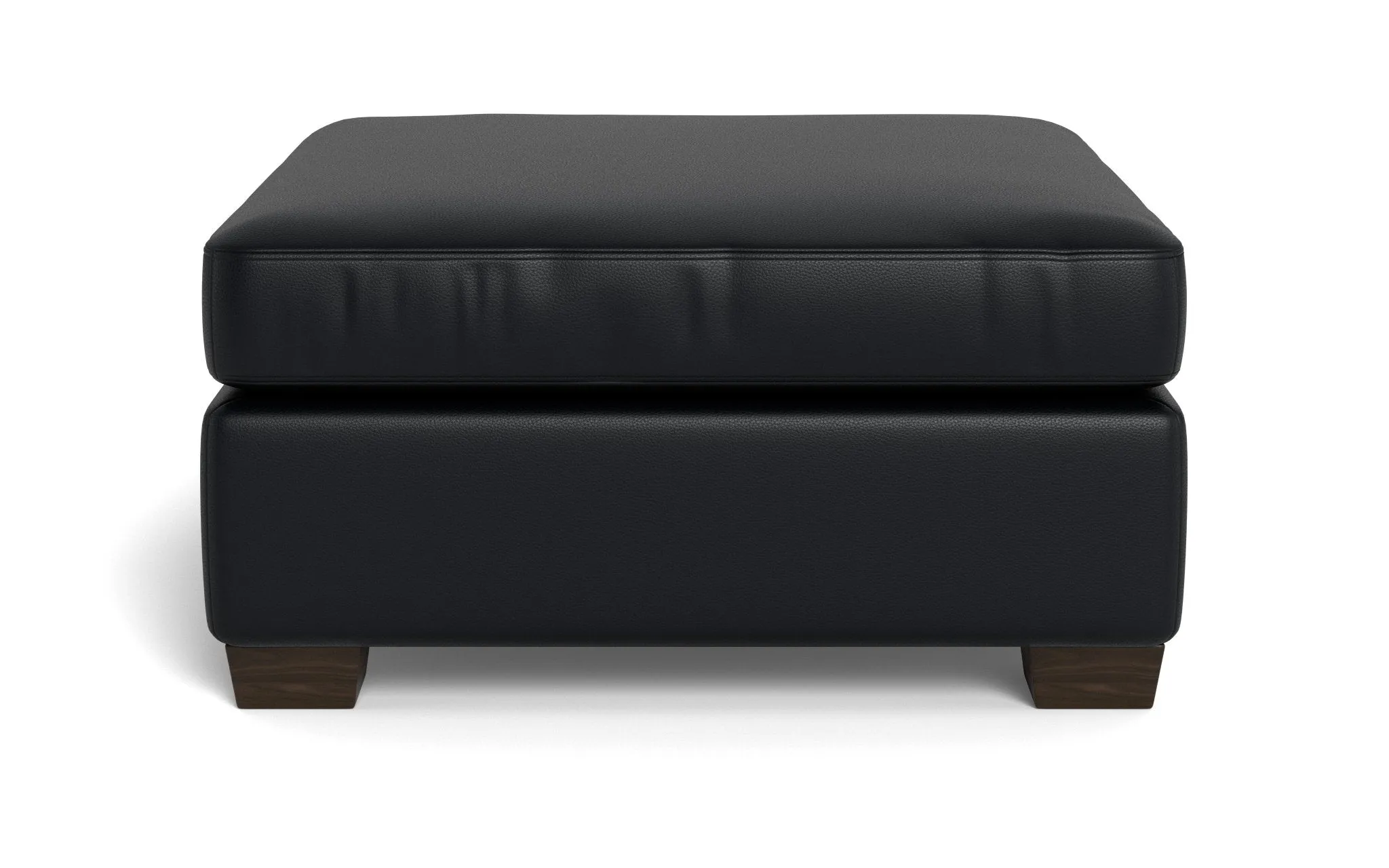 Track Leather Cocktail Ottoman