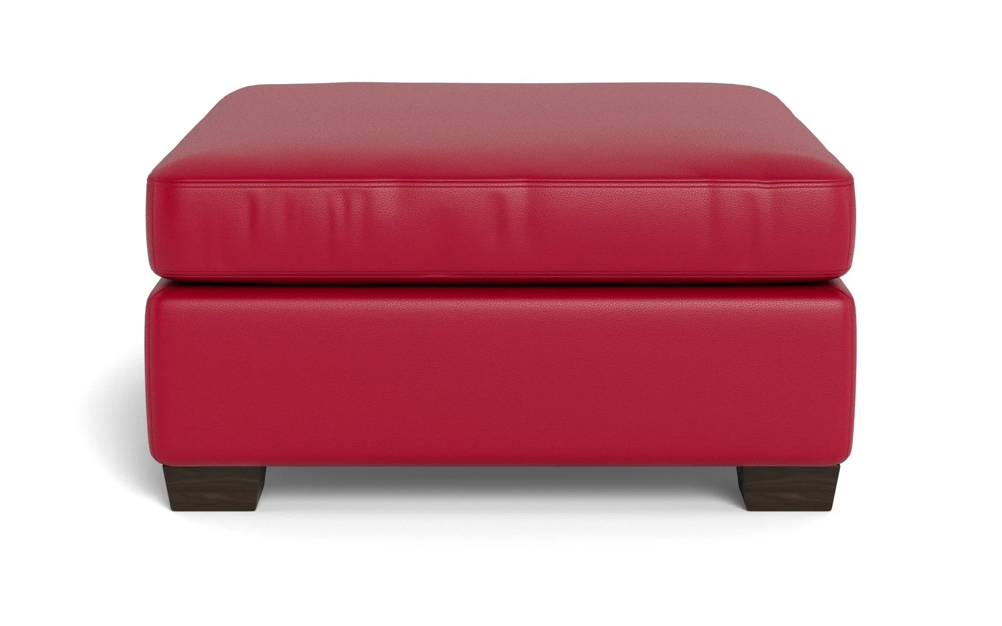 Track Leather Cocktail Ottoman