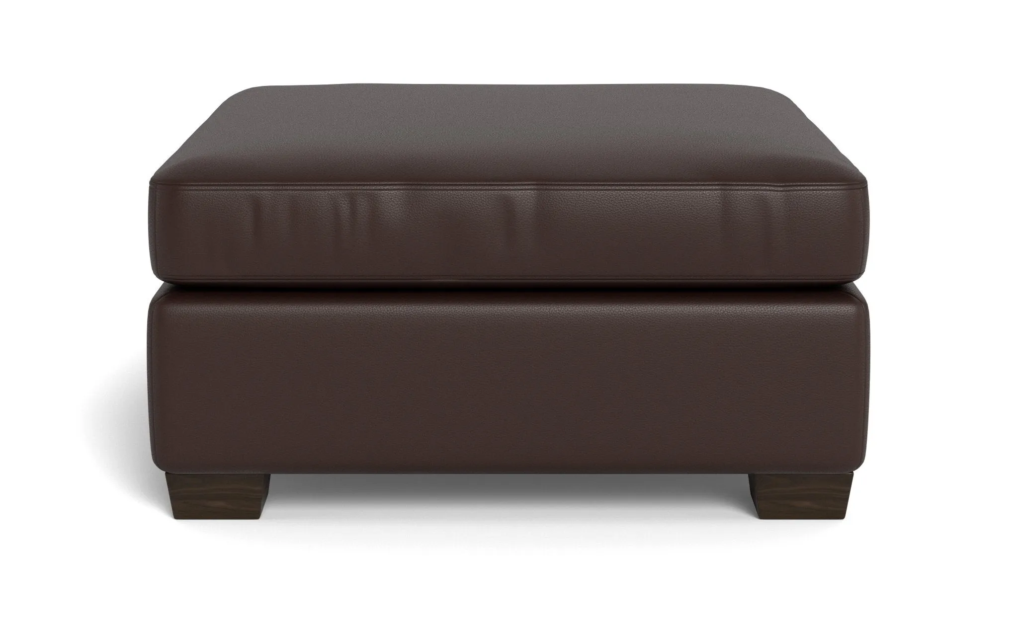 Track Leather Cocktail Ottoman