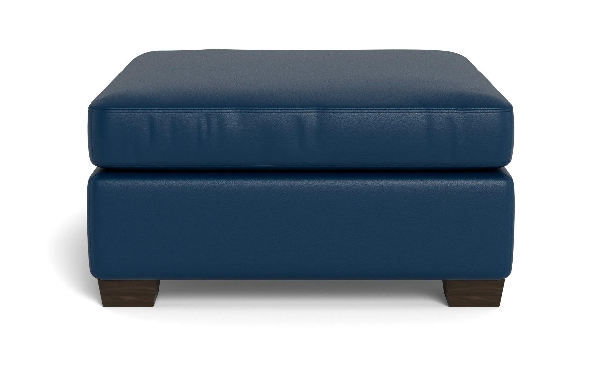 Track Leather Cocktail Ottoman