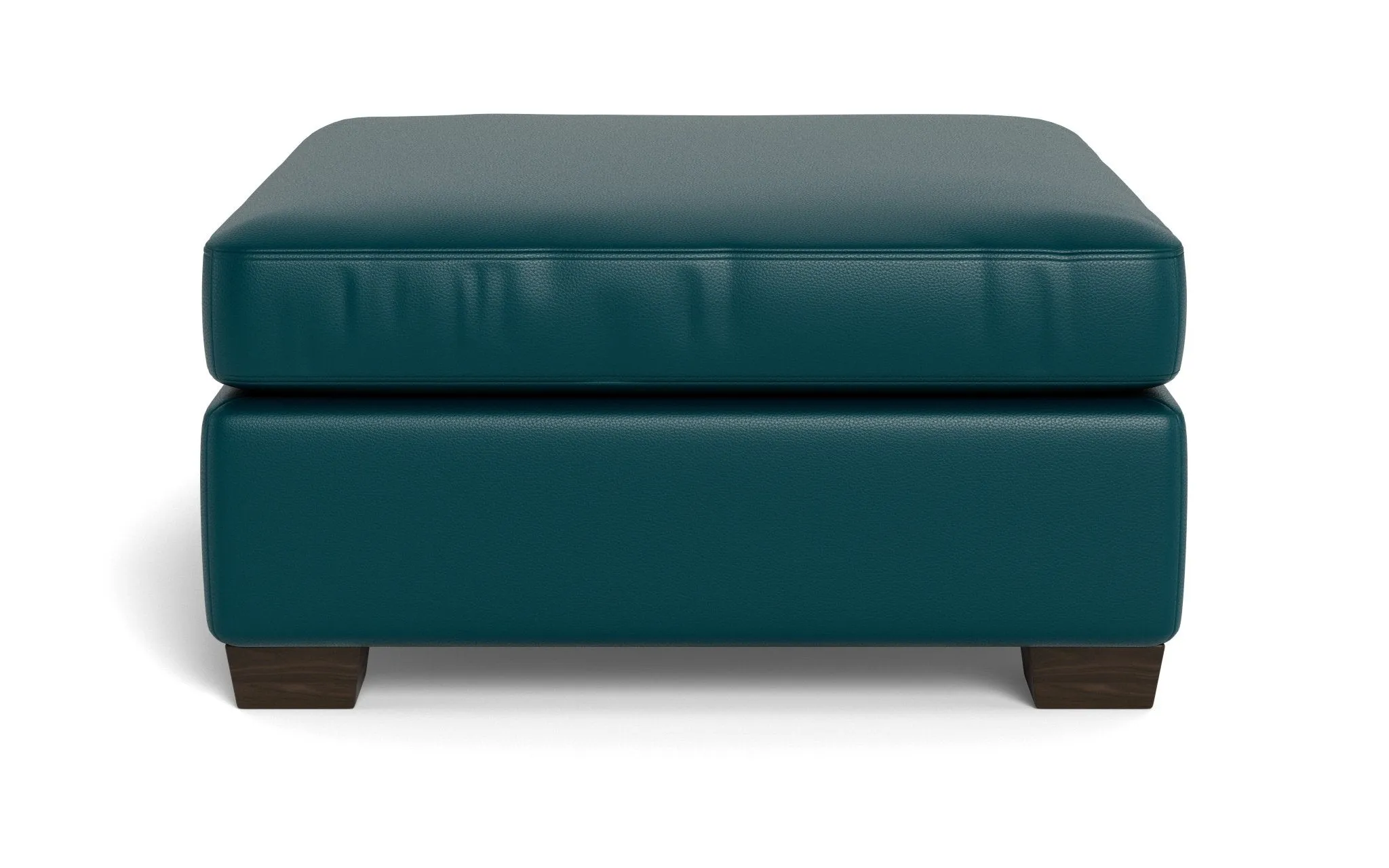 Track Leather Cocktail Ottoman