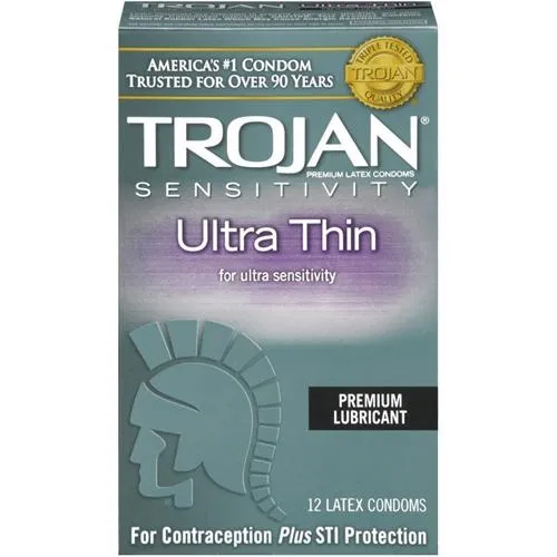 Trojan Sensitivity Ultra Thin Lubricated  Condoms - 12 Pack