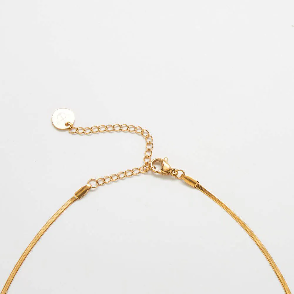 Ultra Thin Herringbone Necklace