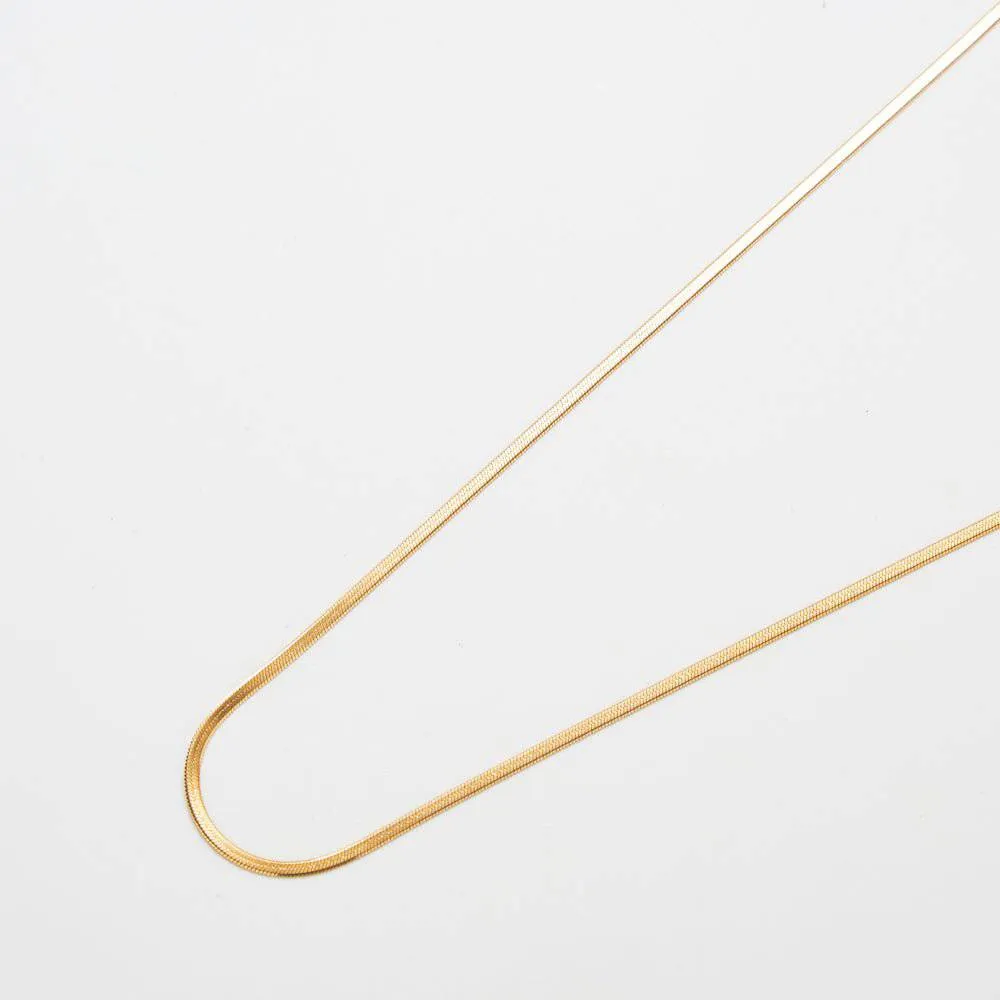 Ultra Thin Herringbone Necklace