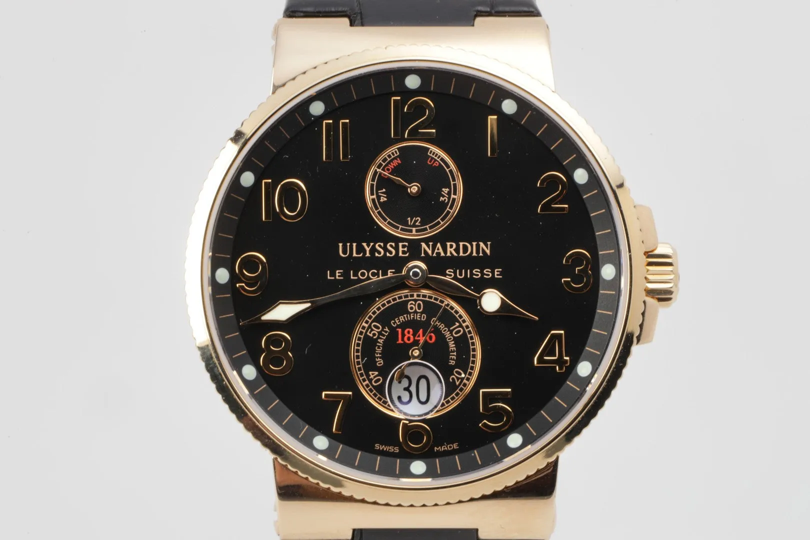 Ulysse Nardin Maxi Marine 266-66 18k Rose Gold 41mm Watch