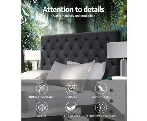 Upholstered Fabric Headboard - Charcoal