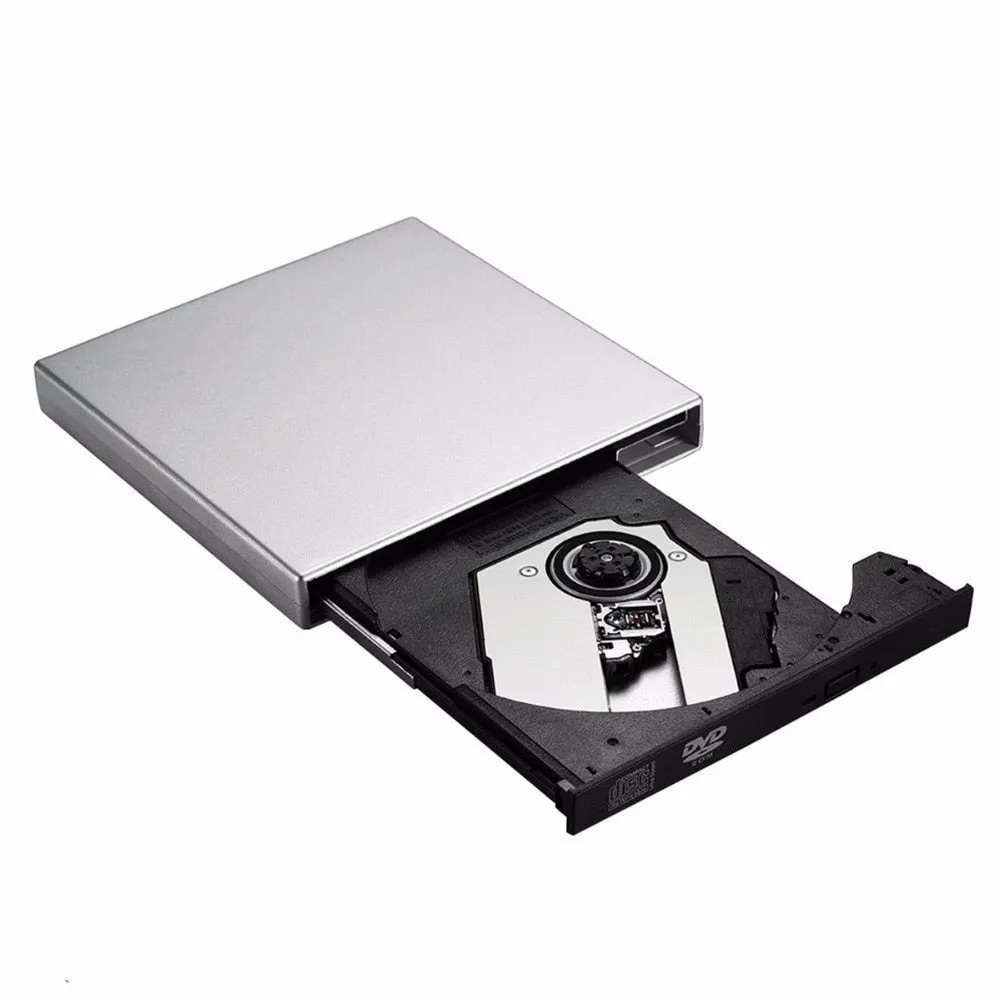 USB External DVD-RW CD-RW ROM DVD CD Player Drive Writer Rewriter Burner Portable For Windows 7/8 Laptop Computer