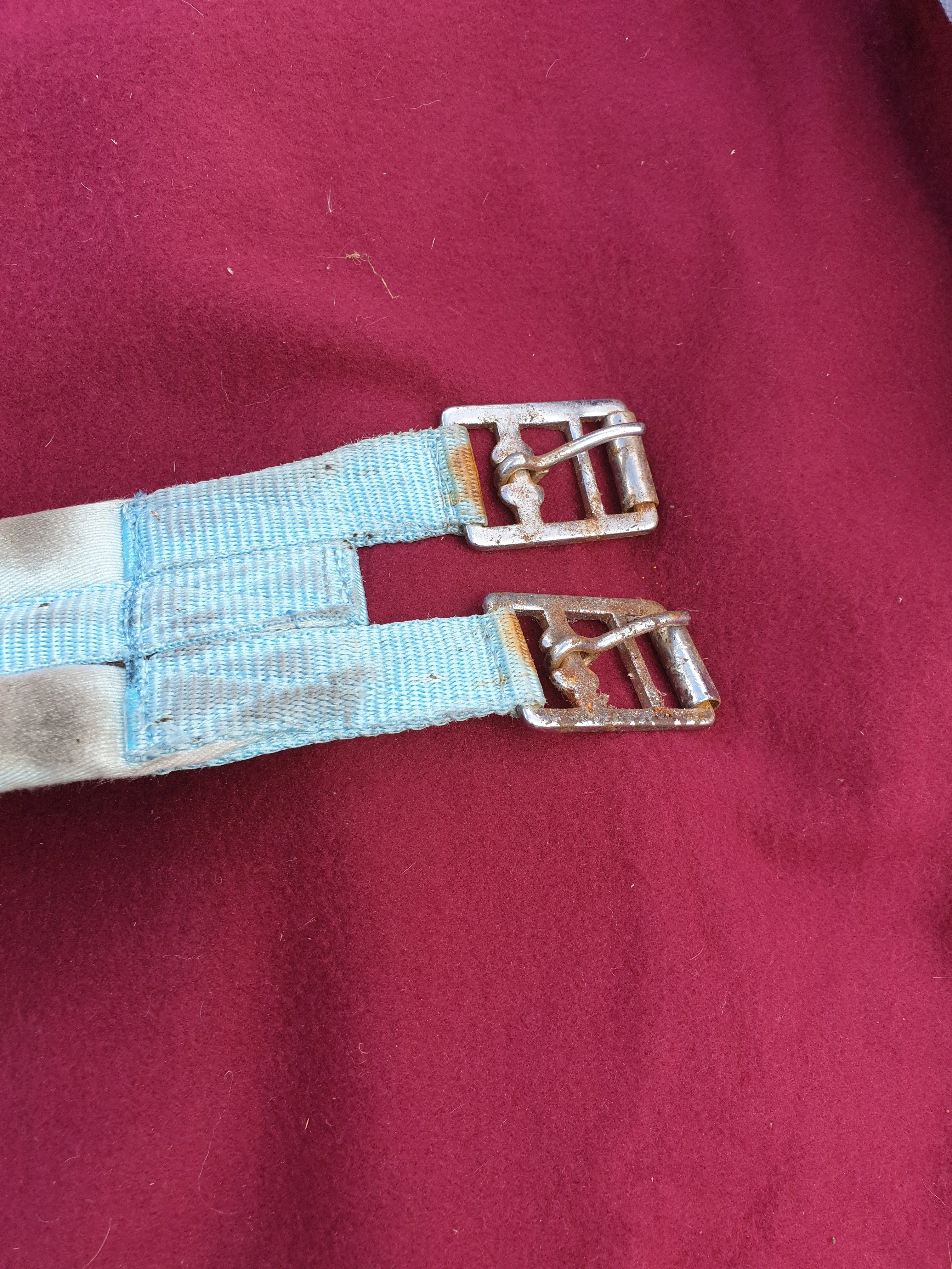 Used blue 44" cotton girth padded