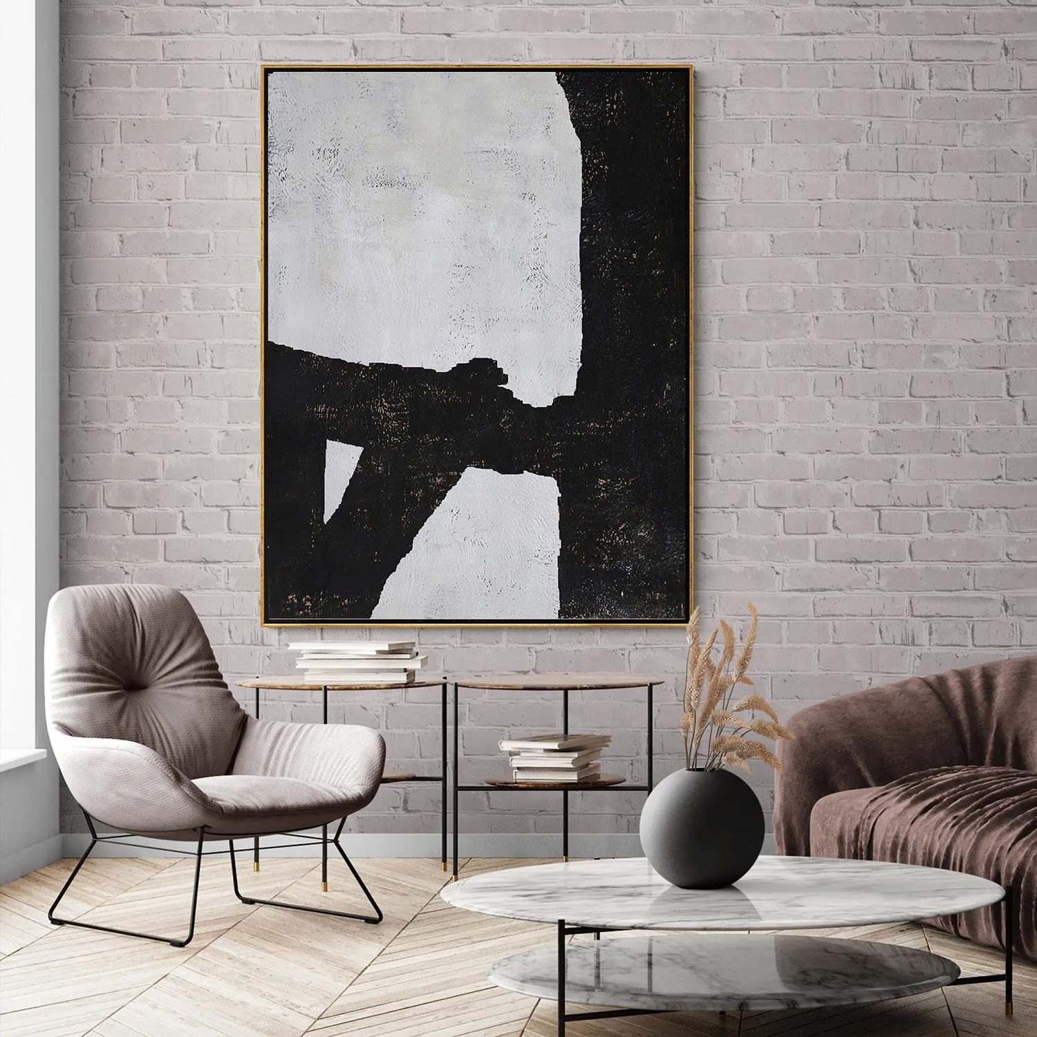 Vertical Minimalist Abstract Painting H102V