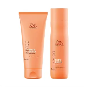 Wella Professionals Invigo Nutri-Enrich Deep Nourishing Shampoo & Conditioner Combo (250 ml   200 ml) – Hydration and Repair for Dry, Damaged Hair