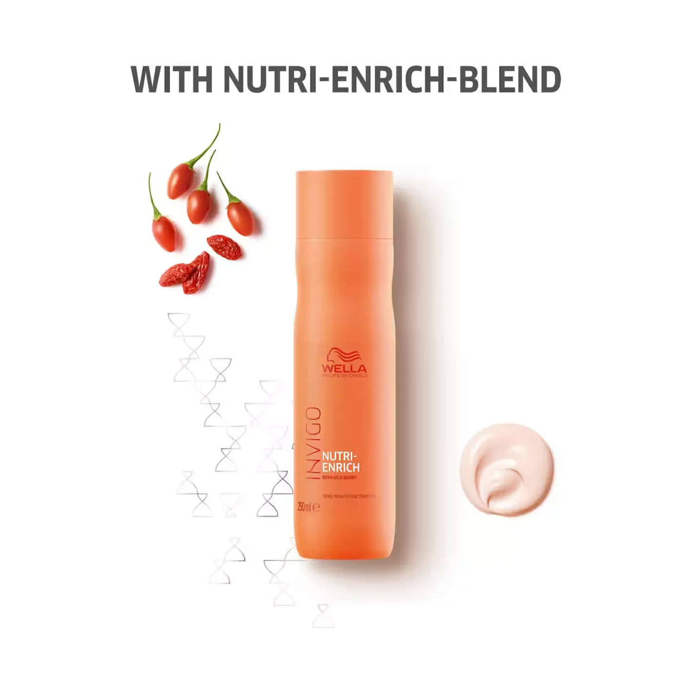 Wella Professionals Invigo Nutri-Enrich Deep Nourishing Shampoo & Conditioner Combo (250 ml   200 ml) – Hydration and Repair for Dry, Damaged Hair