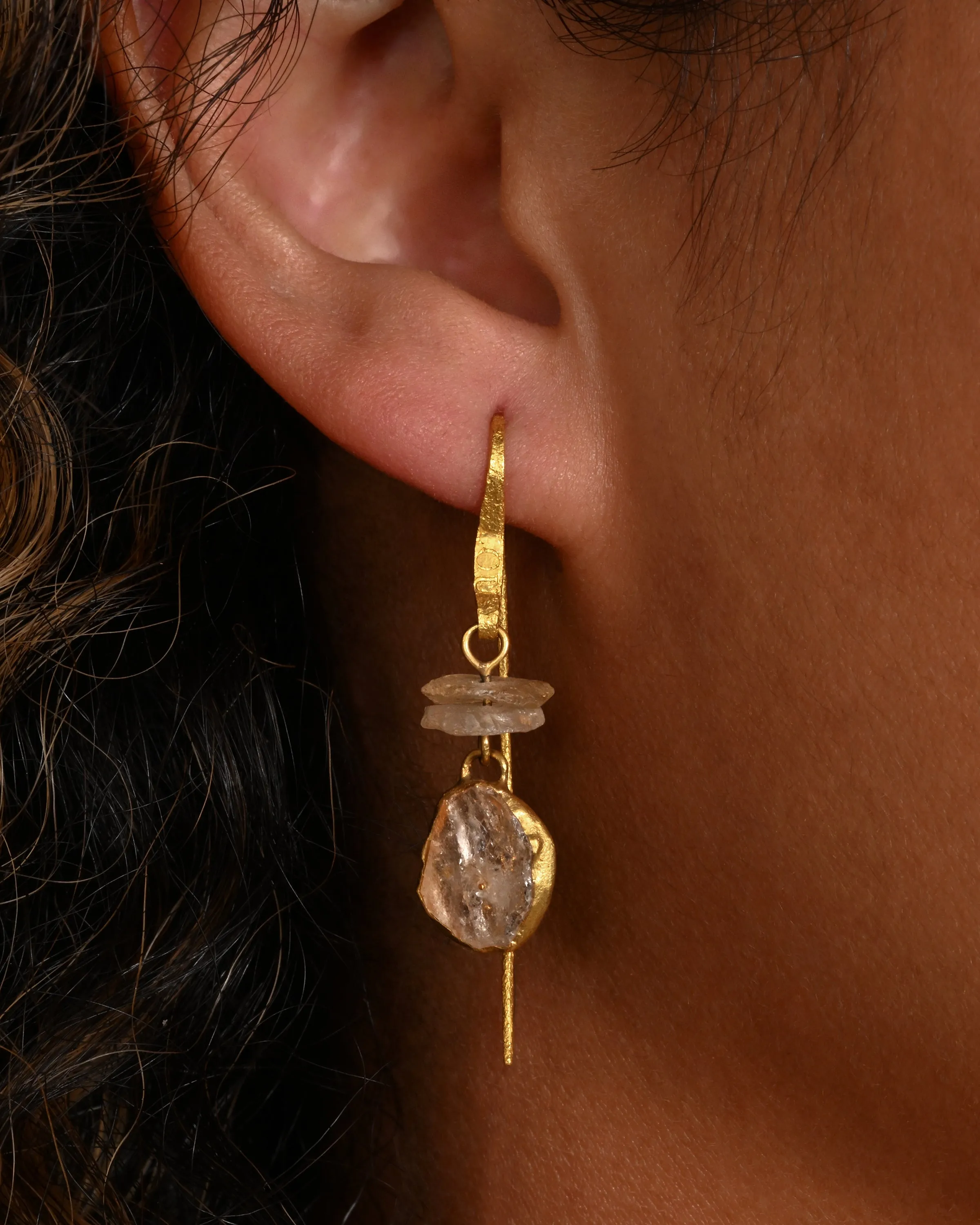 White Quartz Drop Earrings