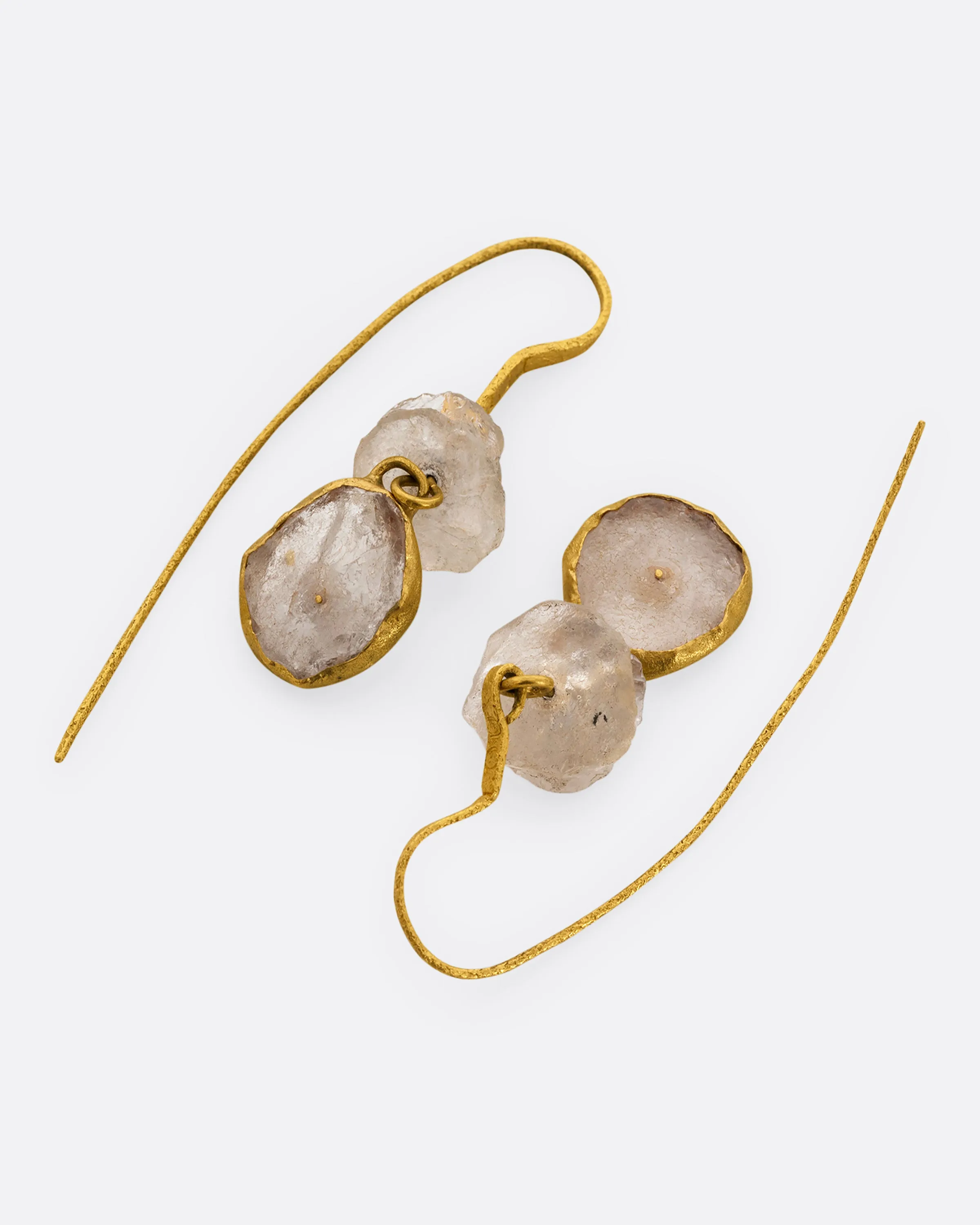 White Quartz Drop Earrings