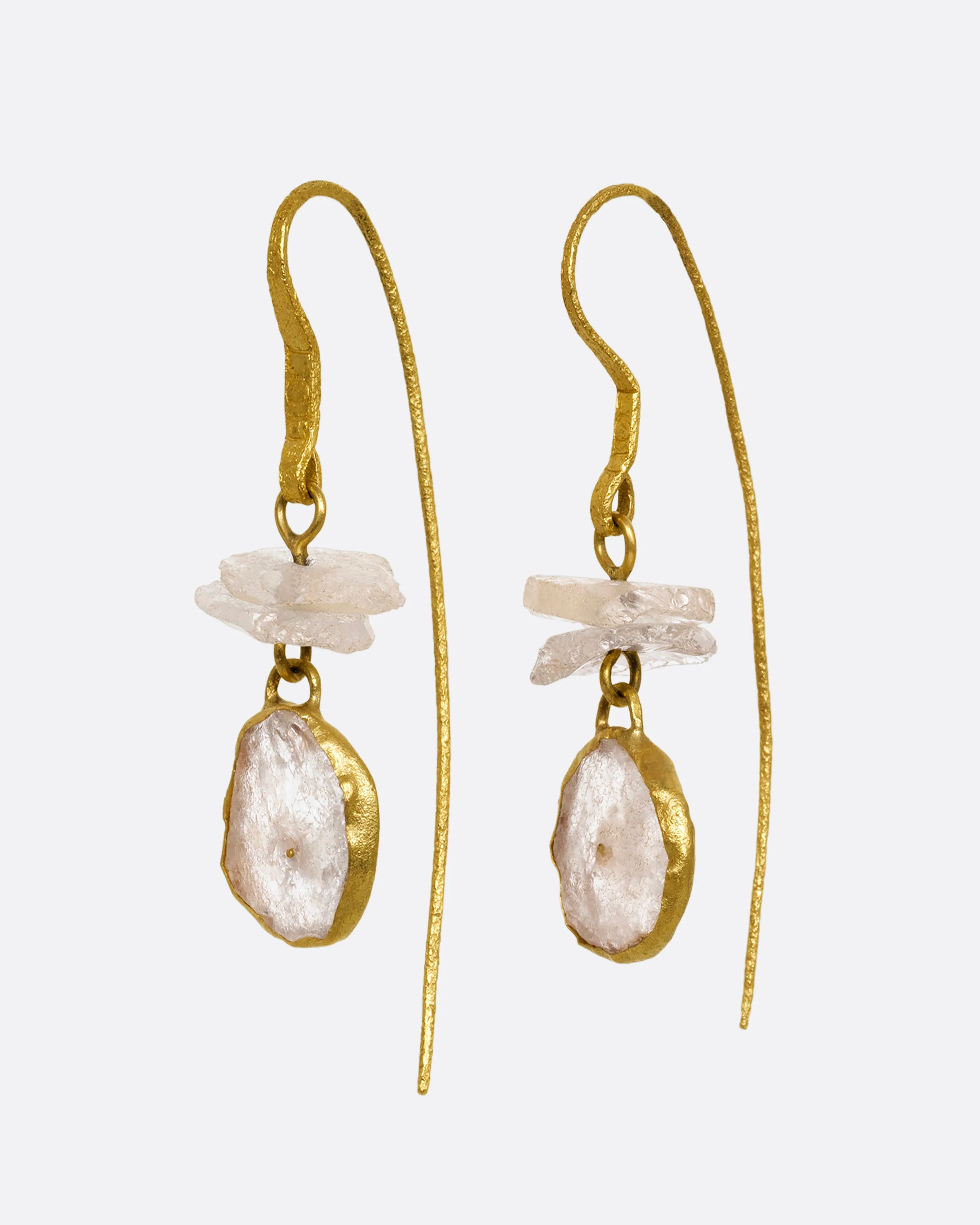 White Quartz Drop Earrings