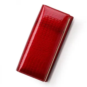 Women Purse Genuine Leather Wallets with Card Holder High Quality Leather Purse for Smartphone Female Clutch Wallet
