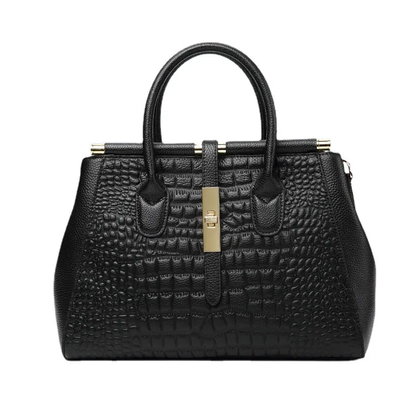 Women's Leather Lady Mom Fashionable Elegant Handbags