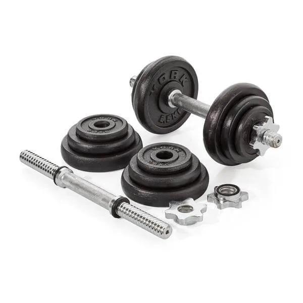 York 20kg Cast Iron Dumbbell Set in Case