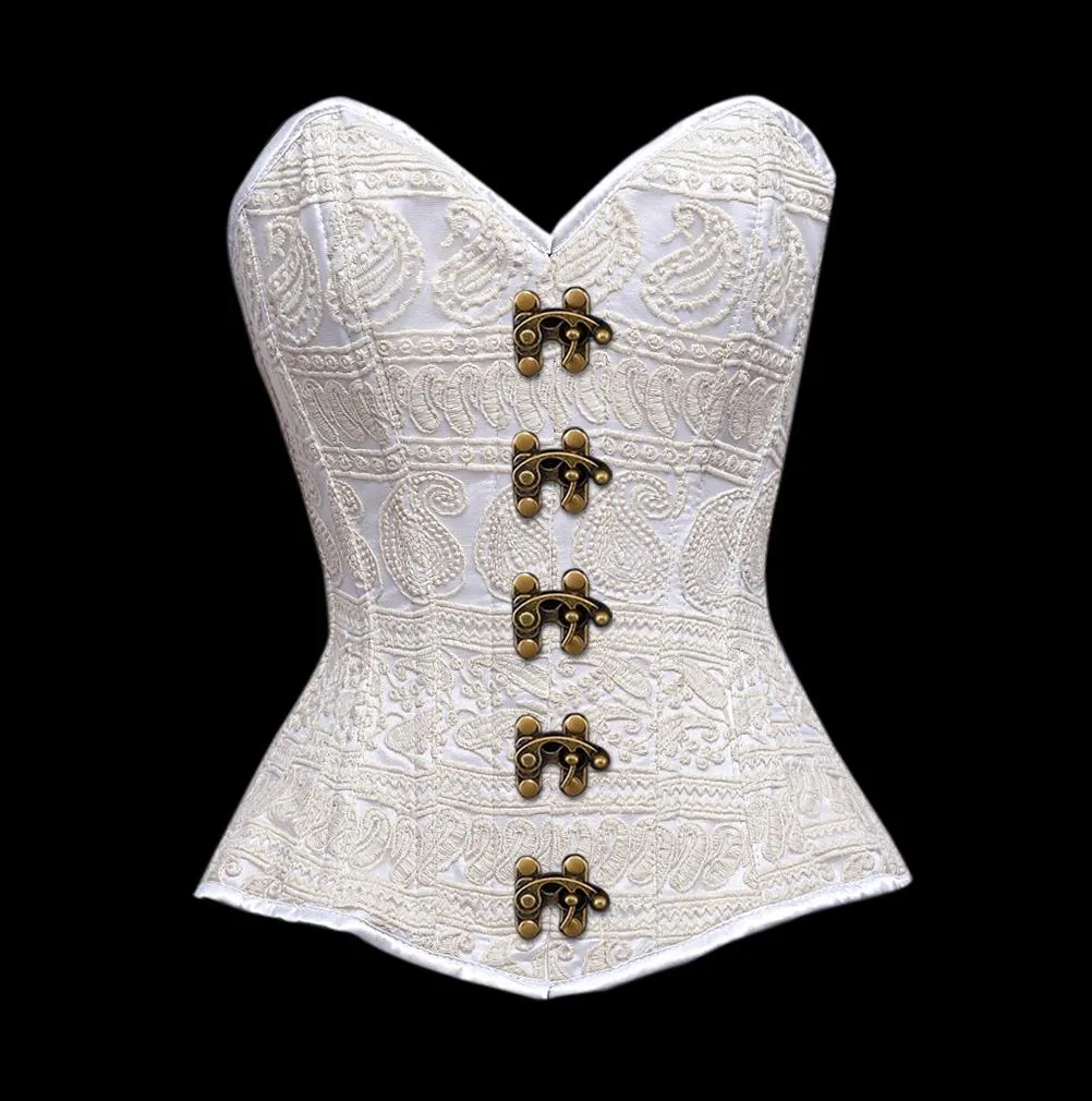 Zacrzi Floral Embroidery Overbust Corset