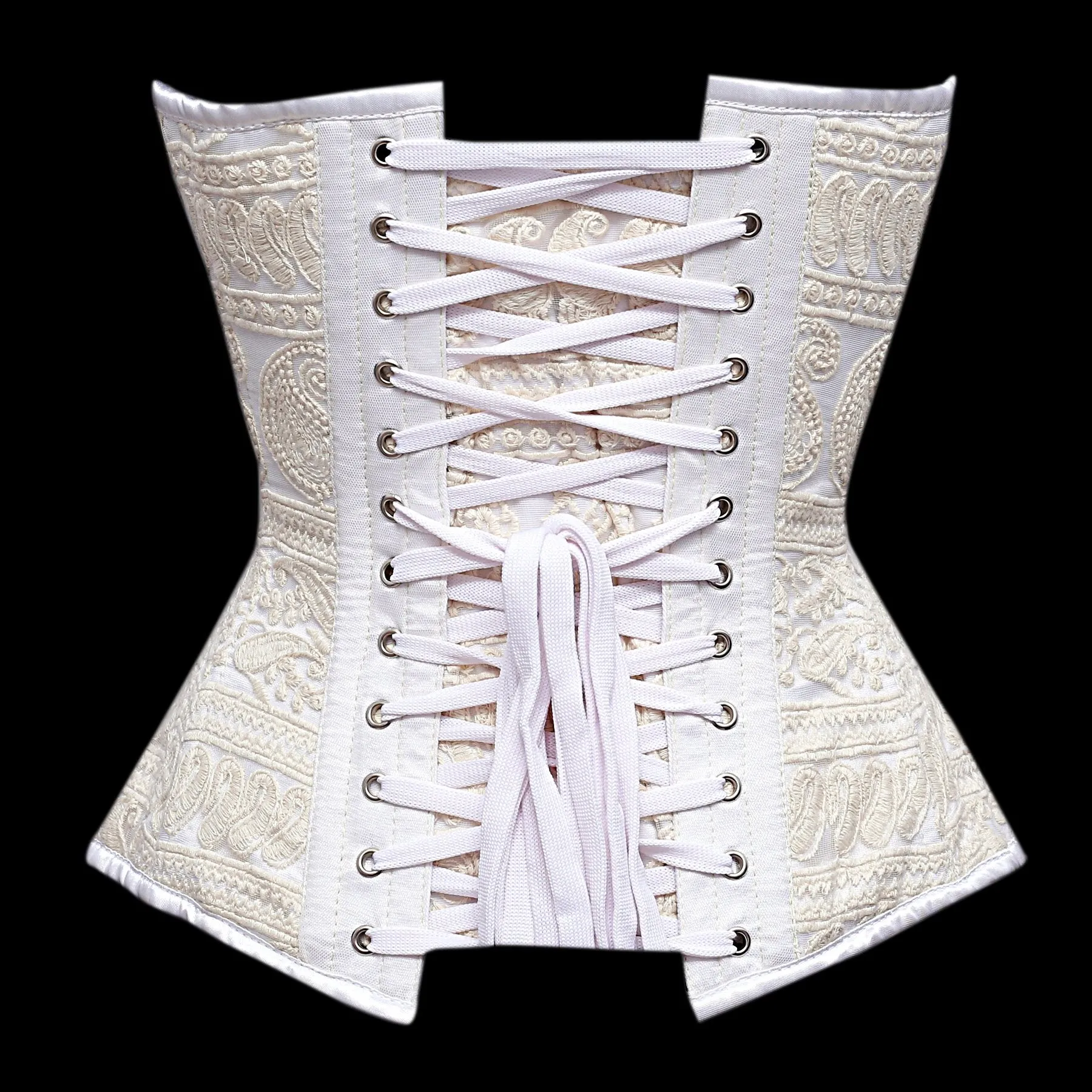 Zacrzi Floral Embroidery Overbust Corset