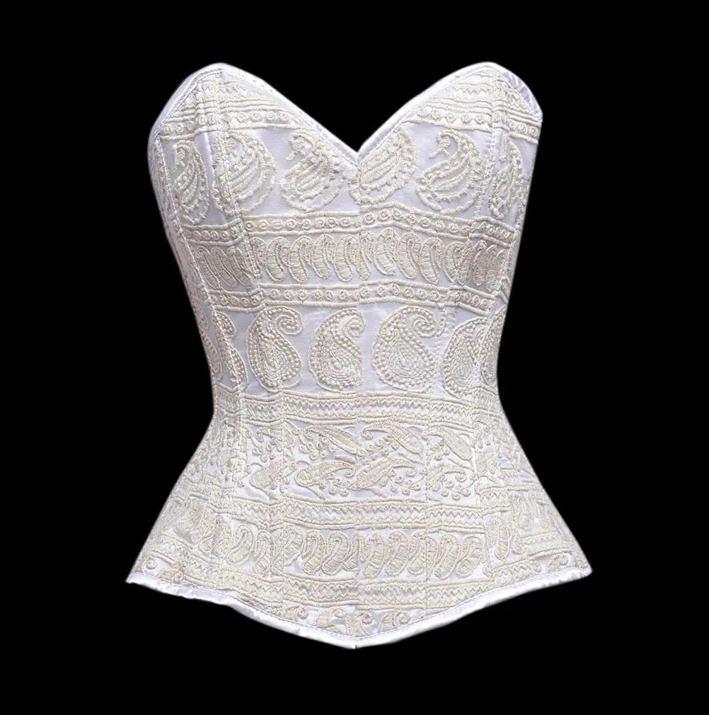 Zacrzi Floral Embroidery Overbust Corset
