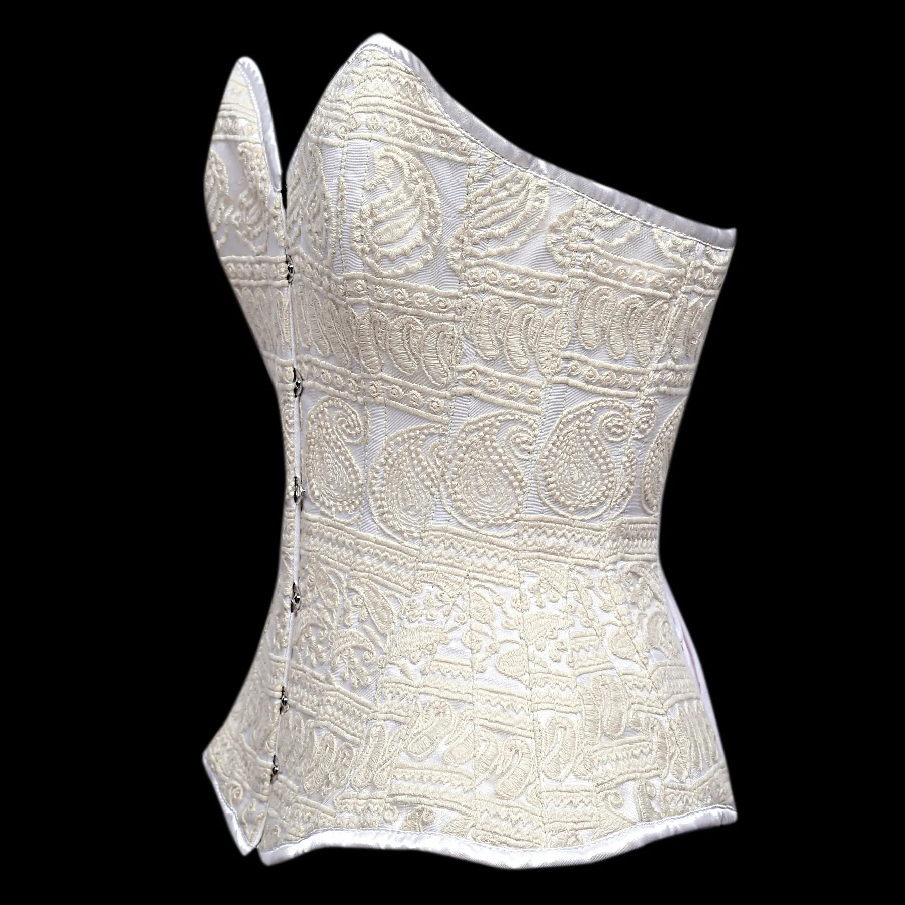 Zacrzi Floral Embroidery Overbust Corset