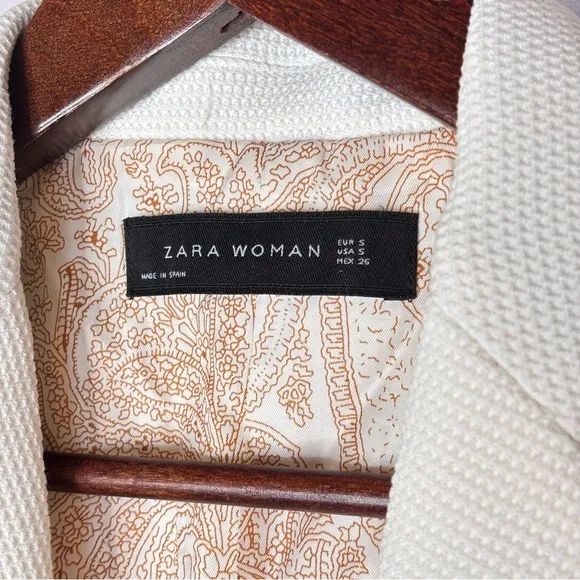 Zara Woman Ivory One‎ Button Blazer Size Small