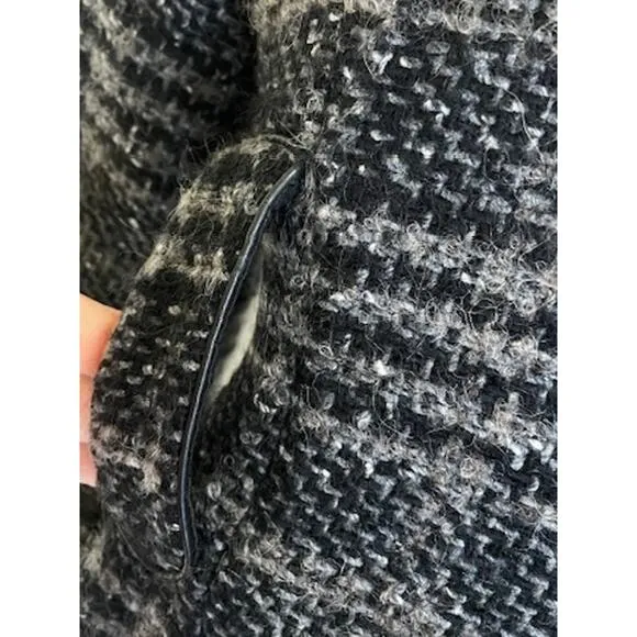 Zara Woman Wool Plaid Blazer Size Large