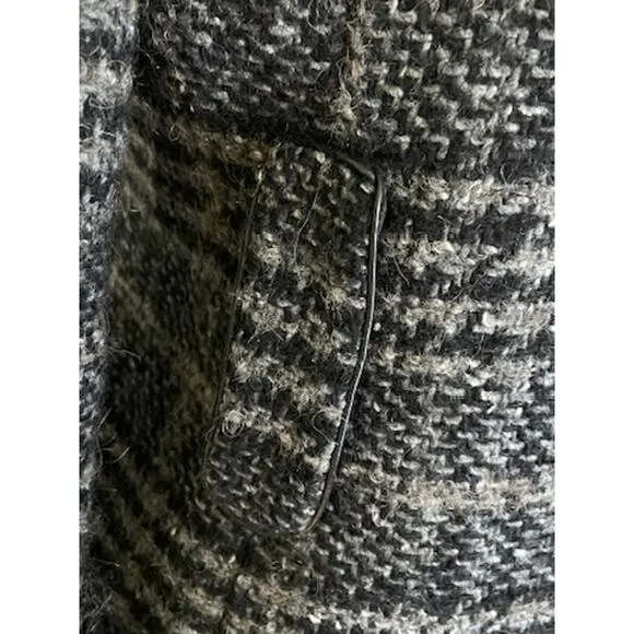 Zara Woman Wool Plaid Blazer Size Large