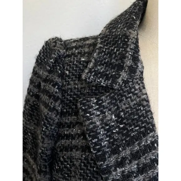 Zara Woman Wool Plaid Blazer Size Large
