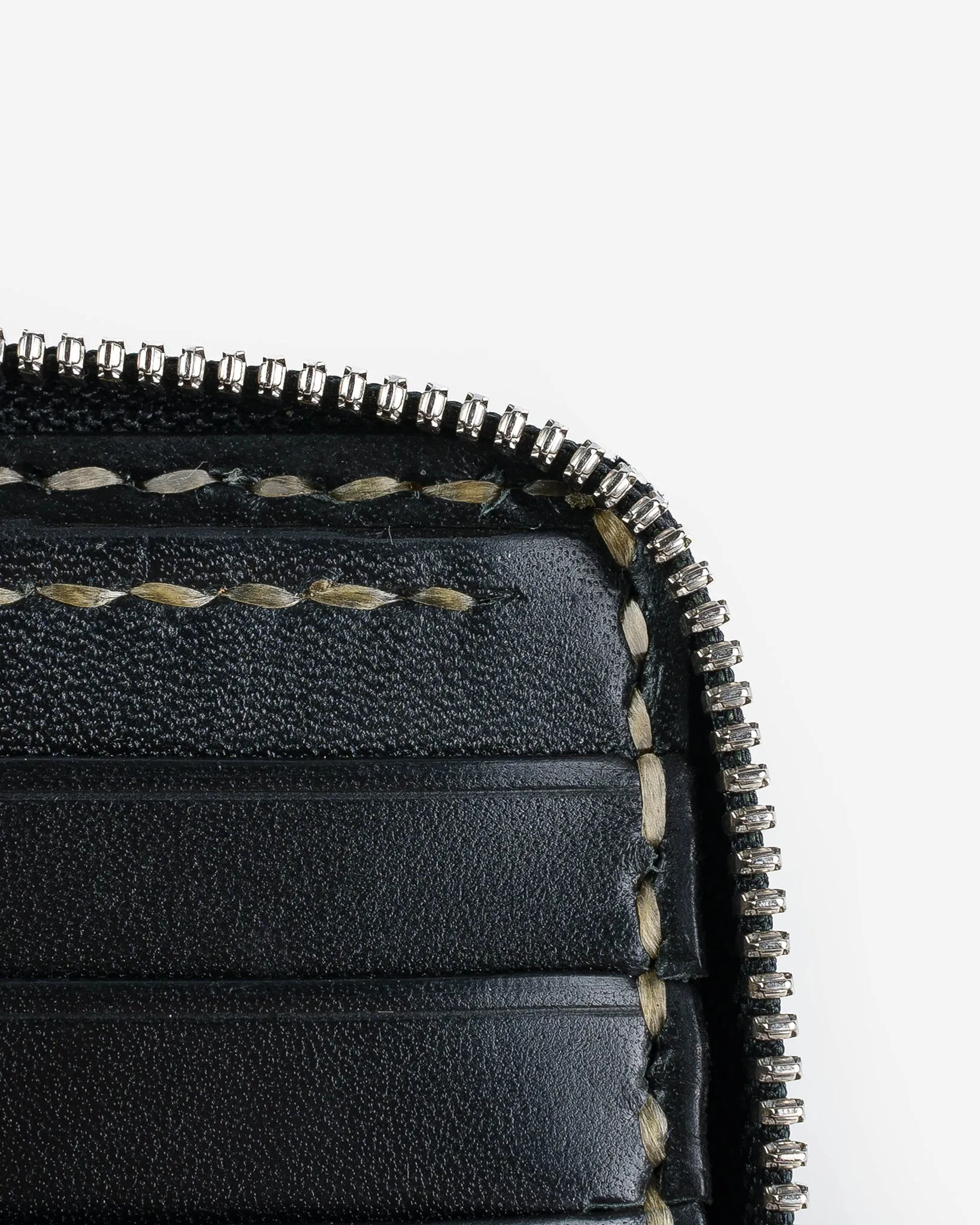 Zip-Secured Shell Cordovan Wallet - Green