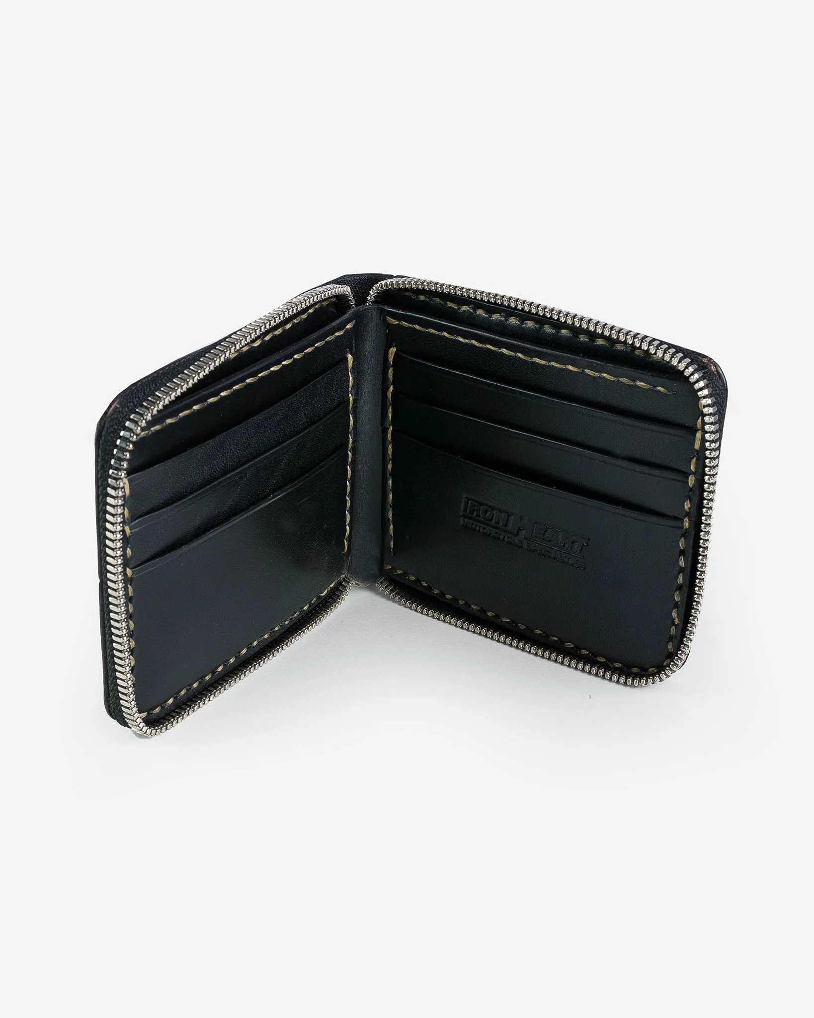 Zip-Secured Shell Cordovan Wallet - Green